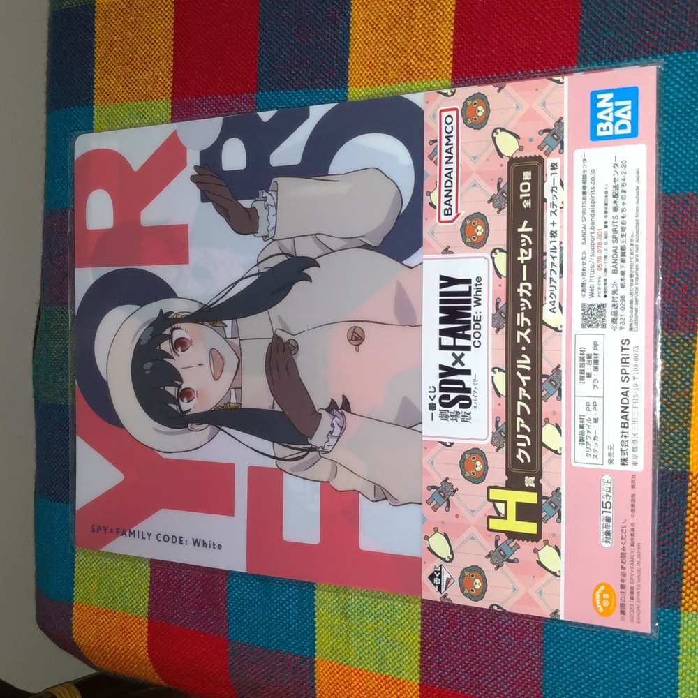 Bandai Namco SPYxFAMILY CODE:WHITE Clear File Sticker Set JAPAN